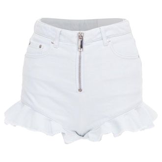 Msgm Ruffle Hem Zipper Mini Shorts