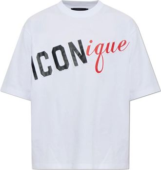 Dsquared2 T-shirt Iconique Loose Fit - - Tops - Uomo - Bianco - 2XL
