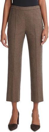 Vince Houndstooth Pull-On Crop Pants in Black/camel at Nordstrom Rack, Size X-Large