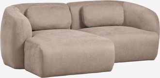 Sklum Sof&aacute; Modular Chaise Longue Izquierdo De 2 Piezas En Chenilla Coquette Sklum