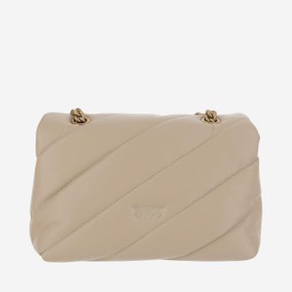 Pinko Love Mini Puff Shoulder Bag - Beige