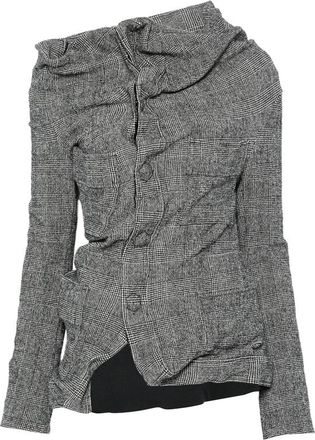 Junya Watanabe Check-pattern Draped Jacket