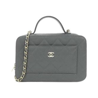 Chanel Pre-owned Caviar Skin Shoulder Bag - Dames - Pre-owned - Grijs - Maat: ONE Size Leer