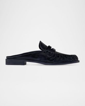 Bernardo Tilda Leather Penny Loafer Mules