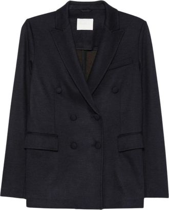 Circolo 1901 Giacca Doppiopetto in Luxury Double Jersey - - Jackets - Donna - Blu - S