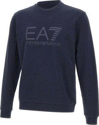 Emporio Armani Core Identity Sweatshirt - Heren - Sweatshirts - Blauw - 2XL - Katoen - Hoodies & sweatvesten