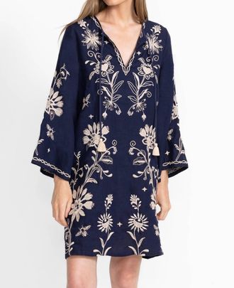 Johnny Was Danika Kimono Sleeve Relaxed Dress In Blue Night
