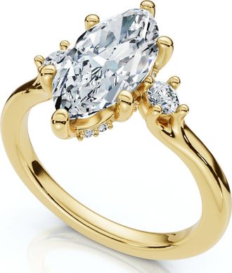 Pompeii3 Certified 4Ct Viviana Marquise Diamond Engagement Ring 14k Gold or Platinum