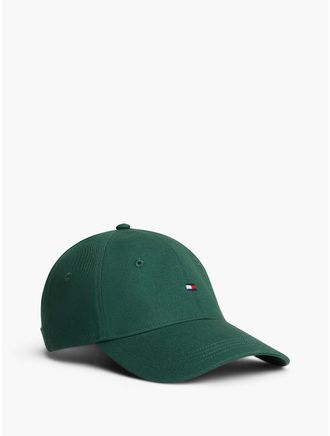 Tommy Hilfiger Mens Flag Logo Baseball Cap - Ornamental Green