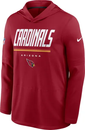 Nike Arizona Cardinals Sideline Nike Mens Dri-FIT NFL Long-Sleeve Hooded Top in Red | 03B9060Y9C-TG4