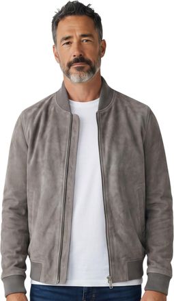 Infinity Leather Mens Grey Goat Suede MA-1 Bomber Jacket-Antalya