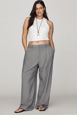 Maeve Avery Wide-Leg Pleated Trousers by Maeve Pants