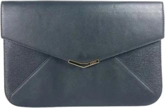 Fendi Pre-owned Vintage Clutch Bag - Dames - Vintage Clutch - Zwart - ONE Size - Leer - Vintage