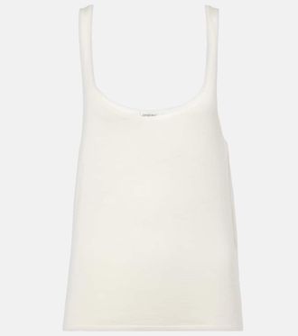 Saint Laurent Cashmere, wool, and silk tank top