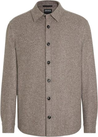 Ermenegildo Zegna cashmere-silk overshirt - men - Cashmere/Silk - M - Brown