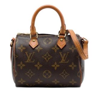 Louis Vuitton Pre-owned Nano Speedy - Dames - Pre-owned - Bruin - Maat: ONE Size Zijde