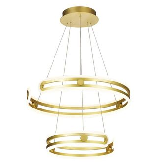 Netlighting Modern LED Hanging Pendant Golden Warm White 3000K 5180lm Dimmable in Gold