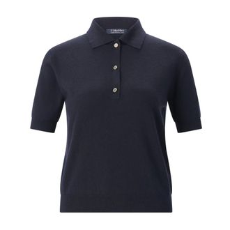 Max Mara Dames, Tops, Blauw, Maat: XL Katoen