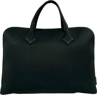 Herm&egrave;s Black Togo Leather Briefcase (Pre-Owned)