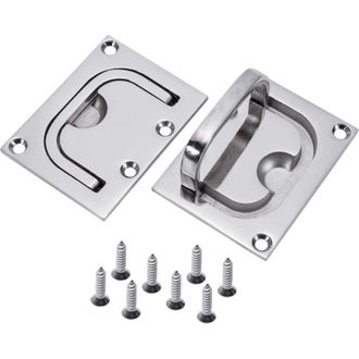 OEM Tirador Cuadrado Para Cerradura De Suelo Con Anilla, Herrajes N&aacute;uticos Para Autocaravana, 1 Pieza, Color Plata