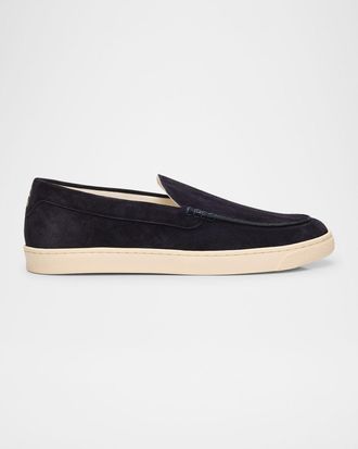 Brunello Cucinelli Men & apos;s Hybrid Venetian Suede Slip-Ons