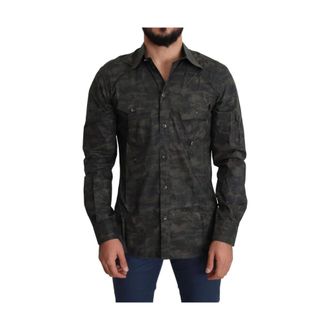 Dolce & Gabbana Multicolor Casual Shirt - male - Dolce & Gabbana - Casual Shirts - Gray - XL - Shirts