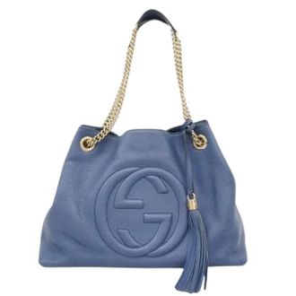 Gucci Pre-owned Shoulder Bags, female, Blue, Size: ONE SIZE Pre-owned Vintage Shoulder Bag