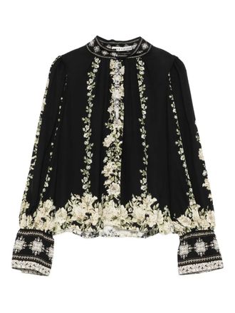Alice & Olivia floral shirt - Black