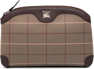 Burberry Clutch in tela con motivo Vintage Check XX secolo - Marrone