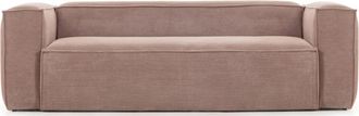 K Home 3-Sitzer Designsofa Klocks 240 cm - Rosa Cord