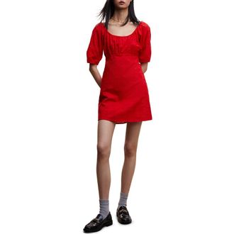 Mango Broderie Anglaise Cotton Dress in Red at Nordstrom, Size 6