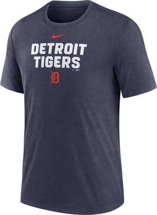 Nike Detroit Tigers Stacked Nike Mens MLB T-Shirt in Blue | NJFDEX52DG-NKP