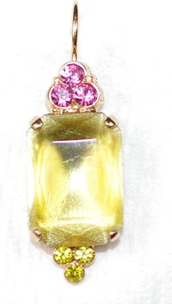 Mariana Womens Pretty Woman Earrings In Yellow / Pink / Green