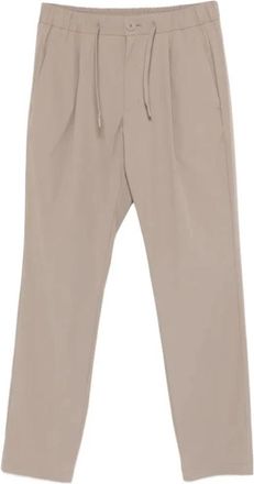 Herno Slim-fit Broeken - Heren - Slim Fit Broeken - Grijs - L - Leer - Broeken