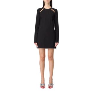 Chiara Ferragni Short Dresses, female, Black, XS, Black Cutout Shoulder Mini Dress