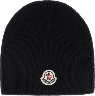 Moncler Black Logo Beanies Cap