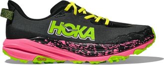 Hoka One One Mens Speedgoat 6 Trail Running Shoes In Black Neon Rose