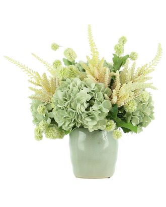 Creative Displays Inc. Snowballs, Hydrangea, And Astilbe In A Ceramic Vase