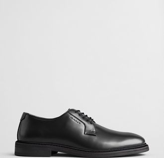 GANT Men Bidford Leather Derby Shoes (41) BLACK