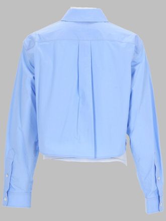 Alexander Wang Logo-Embroidered Cotton Shirt - Blue