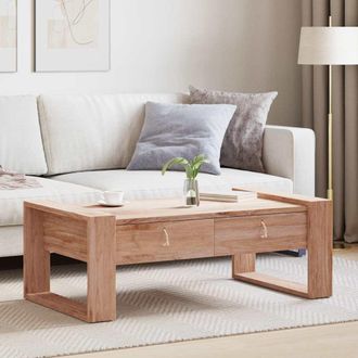 vidaXL Vidaxl - Mesa De Centro De Madera Maciza De Teca 110x60x40 Cm