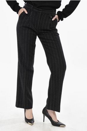 The Garment Pinstripe Wool-Blend Trousers size 38