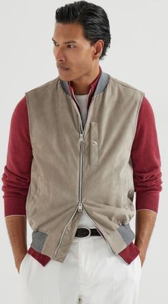 Brunello Cucinelli Vest with Thermore padding in Khaki at Nordstrom, Size X-Large Eu