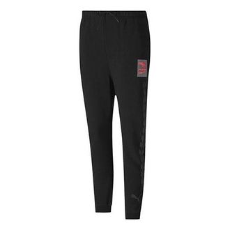 Puma (WMNS) PUMA Knitting Sports Trousers Black/Red 599190-51