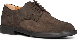 Churchs Mens Derby Shoes Steane Brown Suede Leather Lace-Up Flat