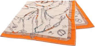 Herm&egrave;s 1990-2025 Les Chevaux Dechaines Cashmere Scarf scarves - Marrone