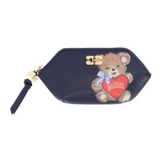 Ganni Bou Card Holder With Bear - female - Ganni - Wallets & Cardholders - Black - ONE SIZE - Accessories