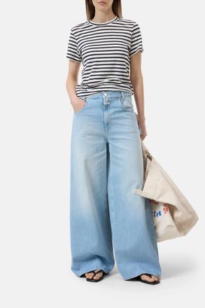 Closed Striped Linen T-Shirt In Dark Night