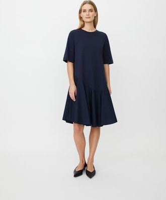Masai MaNyloran Asymmetric Detail Dress in Navy Blazer at Nordstrom, Size X-Small