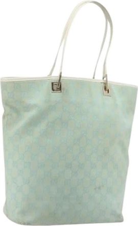 Gucci Pre-owned Vintage Tote Bag - Dames - Vintage Shopper - Blauw - ONE Size - Leer - Vintage